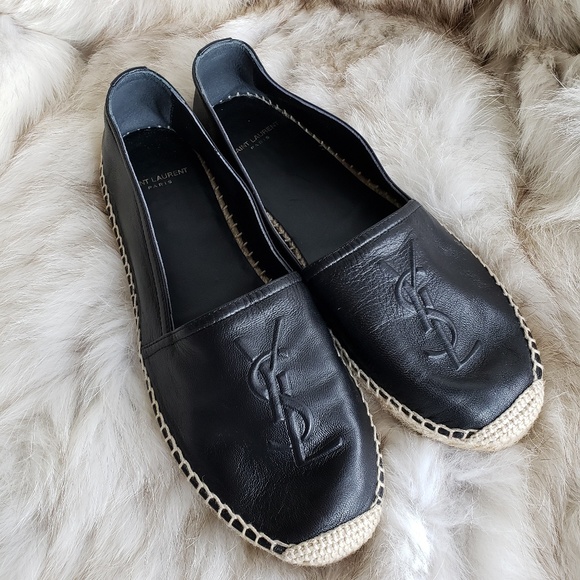 ysl leather espadrilles